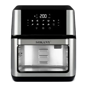Аерофритниця безмасляна Sokany SK-ZG-802 12л електричний аерогриль з сенсорним керуванням, таймер 1800Вт фото