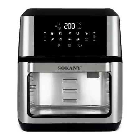 Аерофритниця безмасляна Sokany SK-ZG-802 12л електричний аерогриль з сенсорним керуванням, таймер 1800Вт