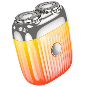 Портативна чоловіча роторна електробритва 3Вт HOCO Portable mini shaver DI30 IPX6 Помаранчева фото