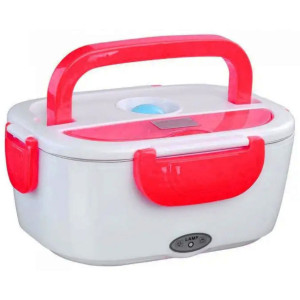 Ланч-бокс з підігрівом Electronic Lunchbox від мережі 220 В термос для їжі 1 л Червоний фото