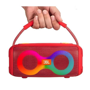 Portable Bluetooth Speaker with Backlight Portable Wireless Speaker Et 311 Boombox 1800 mAh 10W microSD Red фото