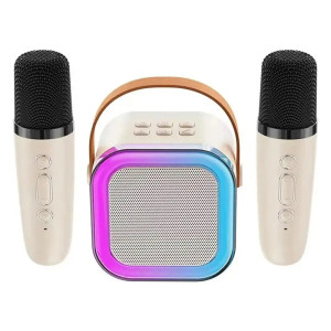 Дитяча портативна Bluetooth колонка з 2 мікрофонами 10Вт з RGB підсвічуванням Міні караоке 2000mAh K12 фото