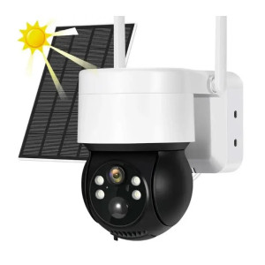 Вулична Wi-Fi камера відеоспостереження Solar Wi-Fi Camera Q6 Захист IP65 Сонячна батарея Білий фото