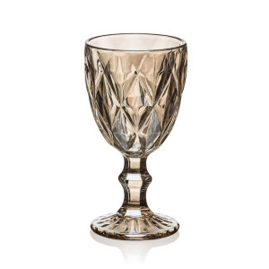 Набір келихів для вина Glassware 6шт Подарункові кольорові скляні фужери для коктейлів 300мл Gold фото