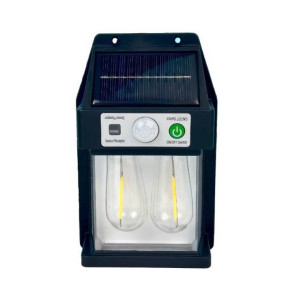Вуличний накладний світильник Solar wall lamp YX-777-2W Ліхтар на сонячних батареях з датчиком руху Black фото