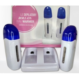 Воскоплав двокасетний YRE Double Deplatory Roll-On Wax Warmer з підставкою для депіляції волосся 40Вт 200мл фото