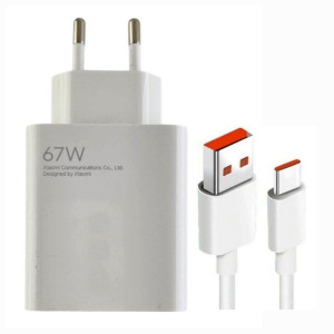 Зарядний пристрій 67W + кабель Type C (6A) MDY-12-EH Qualcomm QC3.0, QC4.0 Білий фото