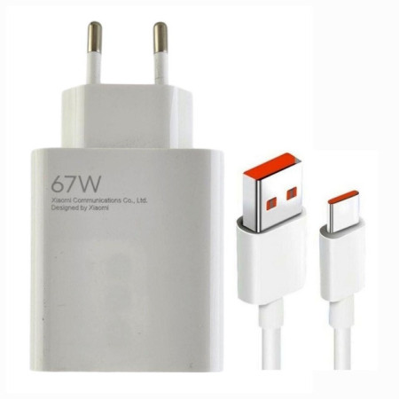 Зарядний пристрій 67W + кабель Type C (6A) MDY-12-EH Qualcomm QC3.0, QC4.0 Білий