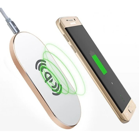 Бездротовий зарядний пристрій Awei W2 White Wireless Charge Золотистий / Білий для телефону