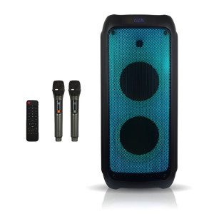 Портативна колонка ZXX-5508 Акустична система 1000Вт RGB підсвічування з 2 мікрофонами і пультом 2х8