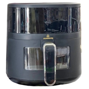 Аерофритниця безмасляна Crownberg CB-5551 на 5л електричний аерогриль з сенсорним керуванням 2000Вт Чорний фото
