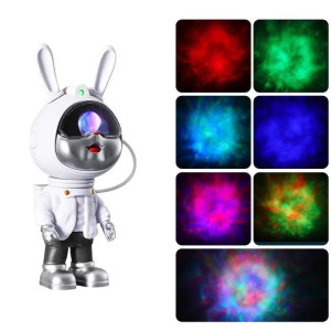 Нічник - проектор зоряного неба GALAXY NIGHTLIGHT PROJECTOR Світильник Заєць-космонавт з пультом 8 режимів фото
