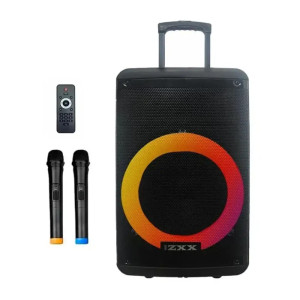 Портативна колонка ZXX-7878 Акустична система 600Вт RGB підсвічування з 2 мікрофонами і пультом 1х3