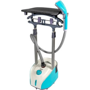 Відпарювач ROTEX RIC220-S SUPER STEAM для одягу вдома 2000Вт резервуар 2л стійка 50-132см Блакитний/Білий фото