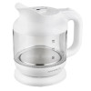 Дисковий скляний електрочайник Grunhelm EKG-25010W 1,2л чайник електричний LED підсвічування 1630Вт Білий