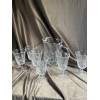 Набір келихів з глечиком Glassware кришталевий з грануванням 1 глечик 1,5л та 6 келихів 250мл Прозорий