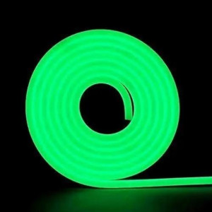 Лента неонова силіконова LED NEON з блоком живлення 5M 12Вт-220Вт Зелена фото