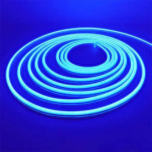 Лента неонова силіконова LED NEON з блоком живлення 5M 12 Вт-220 Вт Синій фото