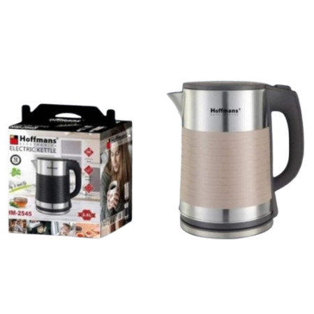 Електрочайник Hoffmans Electronics HM-2545 металевий  для дому 2,5 л 2000 Вт Бежевий