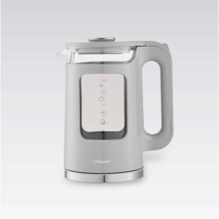 Електричний чайник Maestro MR-065-GREY 1.7 л  скляний корпус Молоний 2200 Вт