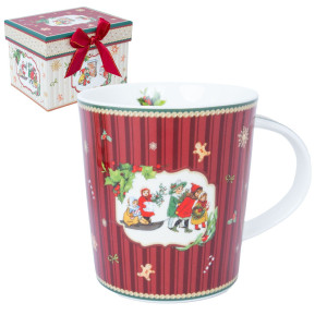 Чашка новорічна Magic Christmas R33350-1 фарфорова у подарунковій коробці 320 мл Червоний фото