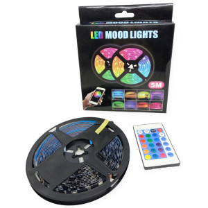 Світлодіодна RGB-стрічка 5050 від USB 5 V з Bluetooth 5М Led-підсвітка керування через телефон фото