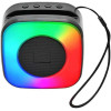 Колонка Bluetooth L011 портативна акустика з насиченим звуком FM-радіо та підтримкою USB microSD з RGB 5 Вт Чорний