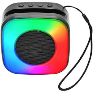 Колонка Bluetooth L011 портативна акустика з насиченим звуком FM-радіо та підтримкою USB microSD з RGB 5 Вт Чорний фото