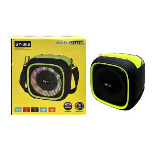 Портативна Bluetooth-колонка SY-308 з FM-радіо та акумулятором Жовта фото