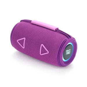 Портативна Bluetooth-колонка T&G TG657 бездротова переносна колонка з вологозахистом Фіолетовий фото