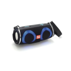 Портативна бездротова Bluetooth-колонка T&G TG642 з потужним звучанням LED-підсвіткою та ремінцем для перенесення Чорний фото
