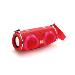 Портативна бездротова Bluetooth-колонка T&G TG642 з потужним звучанням, LED-підсвіткою та ремінцем для перенесення Червоний фото