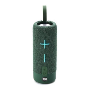 Портативна бездротова Bluetooth-колонка TG-619C з потужним звучанням LED-підсвіткою і ремінцем для перенесення Зелений фото