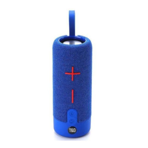 Портативна бездротова Bluetooth-колонка TG-619C з потужним звучанням LED-підсвіткою і ремінцем для перенесення Синій фото