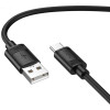 Кабель для зарядки Hoco X122 USB-A → Type-C силіконовий 1 м підтримка швидкої зарядки до 3 A Чорний