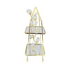 Двоярусна підставка для кексів і десертів Milano 2 Layer Cupcake Stand Gold, металева етажерка для капкейків і солодощів