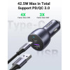 Зарядний пристрій Ugreen CD213 USB Type-C PD 3.0 + USB QC 3.0 52.5W (30+22.5) Сірий