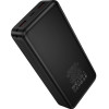Power Bank павербанк Hoco J154A портативна швидка зарядка 20000 mAh 3 порта USB Type-C USB-A LED-дисплей 22,5 Вт Чорний