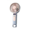 Портативний ручний вентилятор Handheld Fan FY083 пластиковий з підставкою та гачком LED дисплей 120 швидкостей 1 Вт Блакитний
