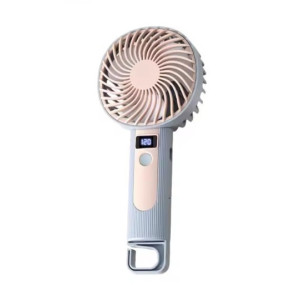 Портативний ручний вентилятор Handheld Fan FY083 пластиковий з підставкою та гачком LED дисплей 120 швидкостей 1 Вт Блакитний Портативний ручний вентилятор Handheld Fan FY083 пластиковий з підставкою та гачком LED дисплей 120 швидкостей 1 Вт Блакитний фото